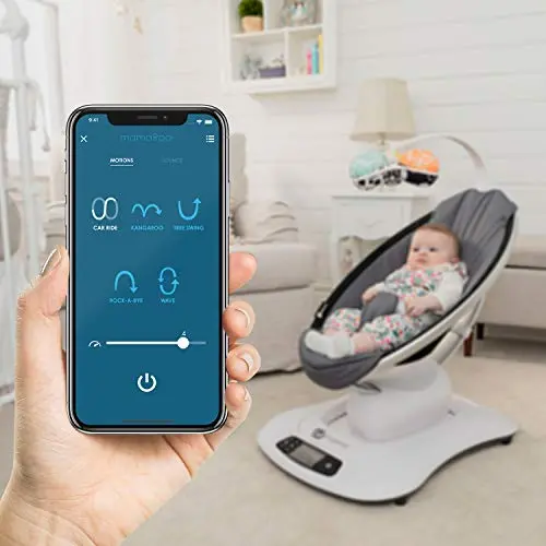 4moms mamaRoo 4 Multi-Motion Baby Swing with Bluetooth Connectivity and Five Soothing Motions
