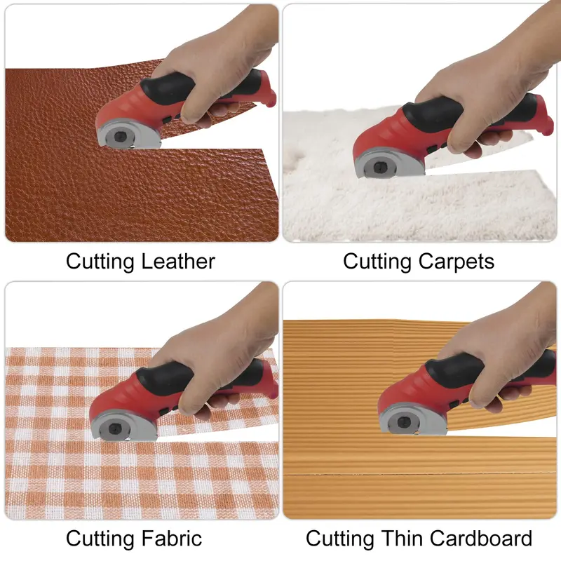 4V Rechargeable Cordless Electric Scissors – Safety-Locked Box Cutter for Cardboard, Fabric, and Leather 2