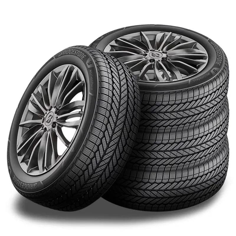 4x Bridgestone WeatherPeak All-Season Tires – 215/60R16 95V, 3PMSF Certified, 70,000-Mile Warranty