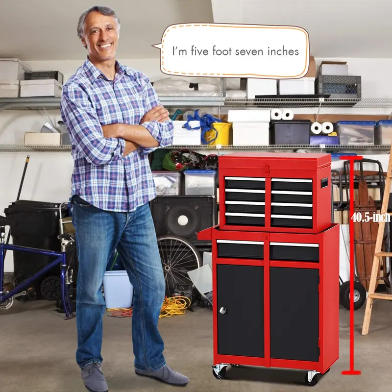 5-Drawer Rolling Tool Cabinet – Heavy-Duty Mobile Storage Box for Workshop Organization 2