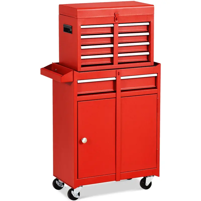 5-Drawer Rolling Tool Cabinet – Heavy-Duty Mobile Storage Box for Workshop Organization