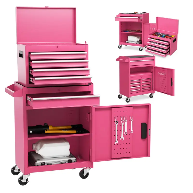 5-Drawer Rolling Tool Chest with Detachable Top Organizer Tray