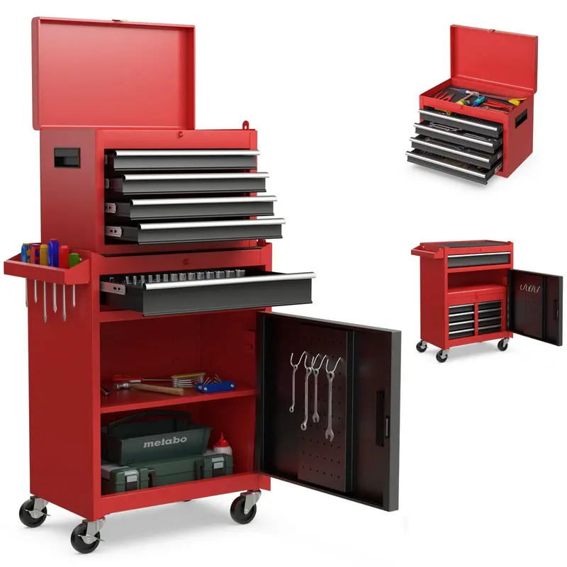 5-Drawer Rolling Tool Chest with Detachable Top Organizer Tray