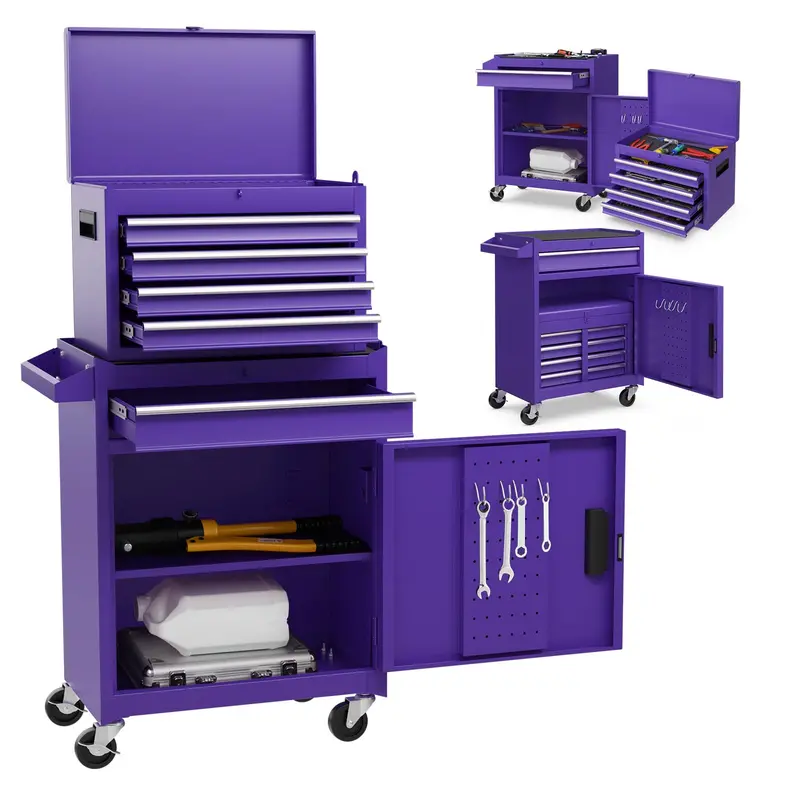 5-Drawer Rolling Tool Chest with Detachable Top Organizer Tray