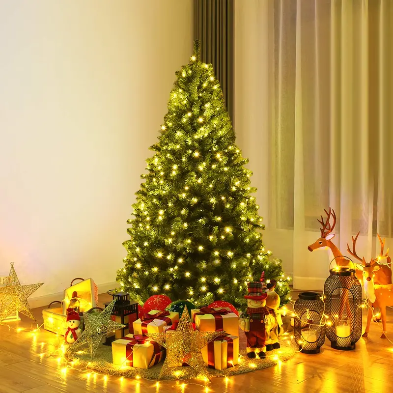 5-Foot Pre-Lit Artificial Christmas Tree with Realistic Fir Branches 2