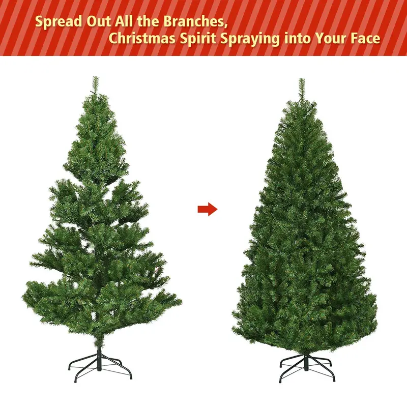 5-Foot Pre-Lit Artificial Christmas Tree with Realistic Fir Branches