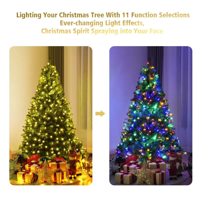 5-Foot Pre-Lit Artificial Christmas Tree with Realistic Fir Branches