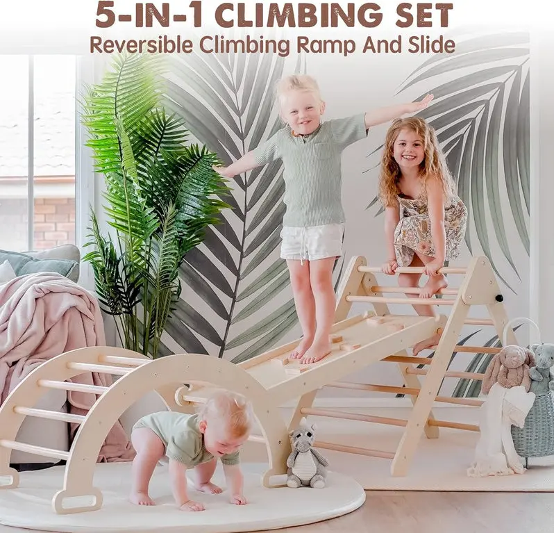 5-in-1 Pikler Triangle Climbing System for Babies and Toddlers