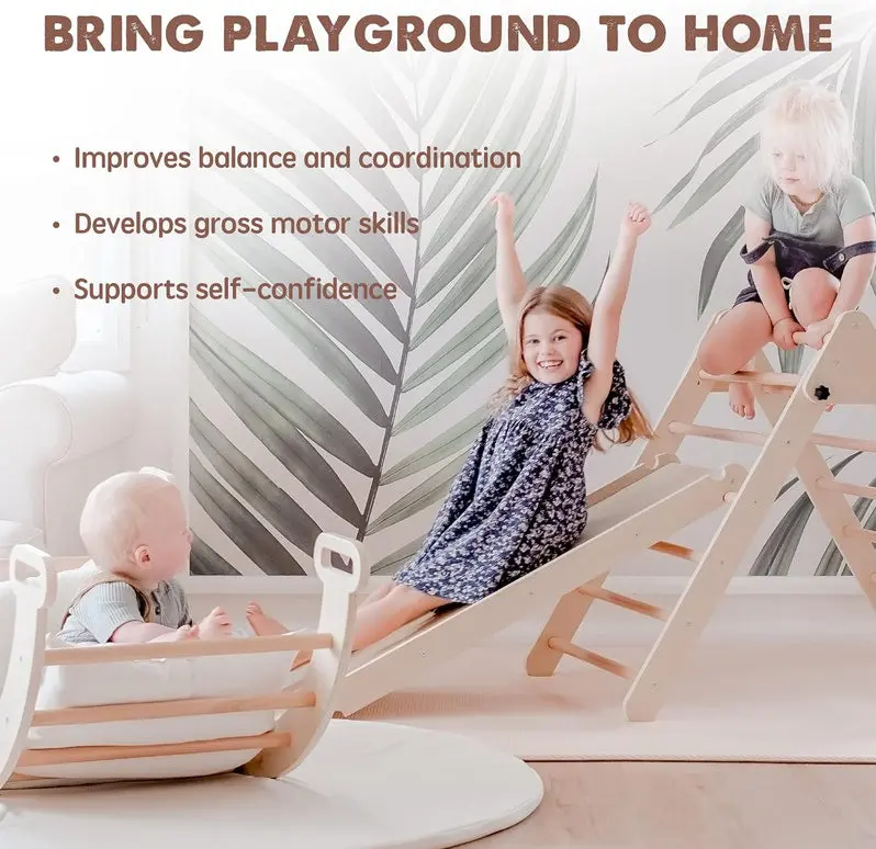 5-in-1 Pikler Triangle Climbing System for Babies and Toddlers