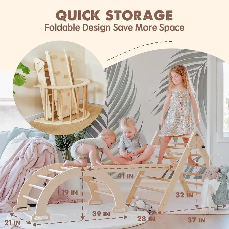 5-in-1 Pikler Triangle Climbing System for Babies and Toddlers