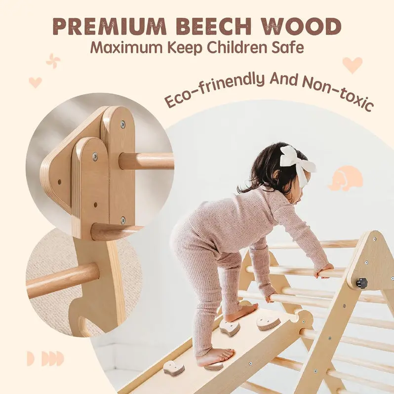 5-in-1 Pikler Triangle Climbing System for Babies and Toddlers