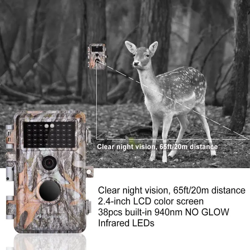 5-Pack 16MP Trail Cameras – Full HD Wildlife Hunting Cameras with Night Vision & Time-Lapse