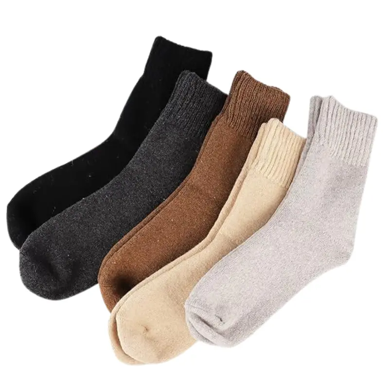 5-Pair Women’s Wool-Blend Mid-Calf Winter Socks for Warmth & Comfort