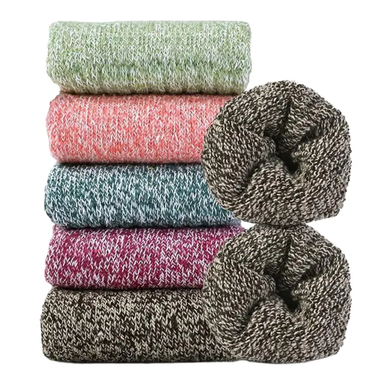 5-Pair Women’s Wool-Blend Mid-Calf Winter Socks for Warmth & Comfort