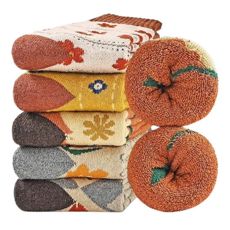 5-Pair Women’s Wool-Blend Mid-Calf Winter Socks for Warmth & Comfort