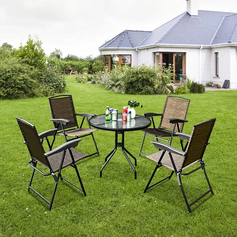 5-Piece Outdoor Bistro Set for Patio or Balcony Seating