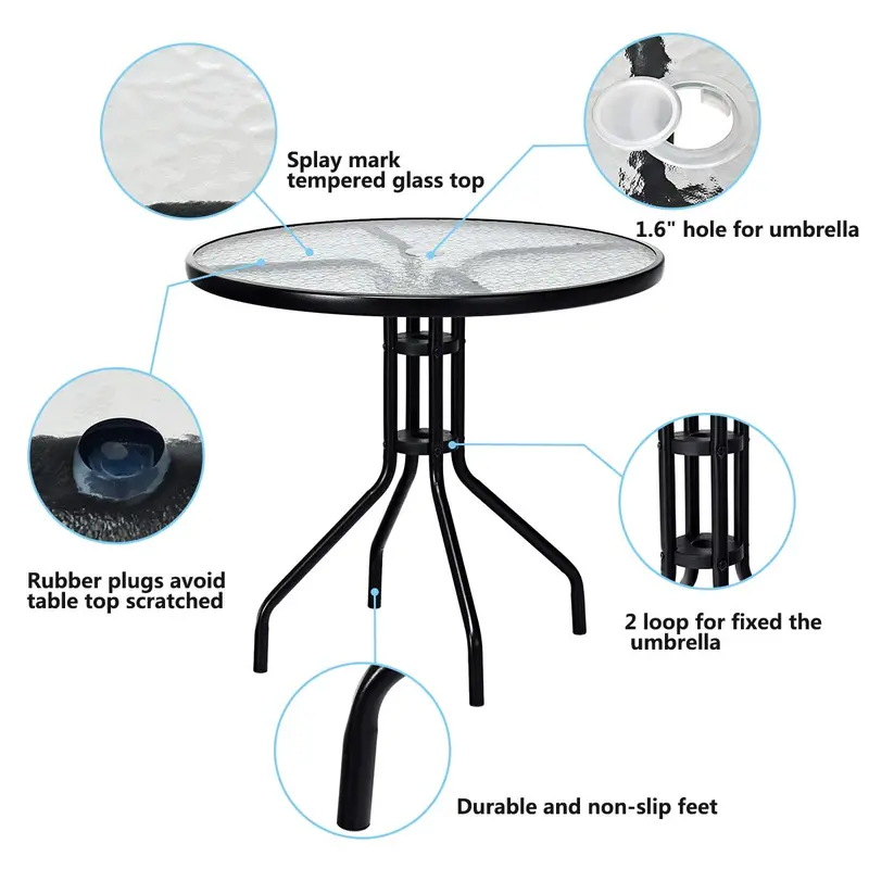 5-Piece Outdoor Bistro Set for Patio or Balcony Seating