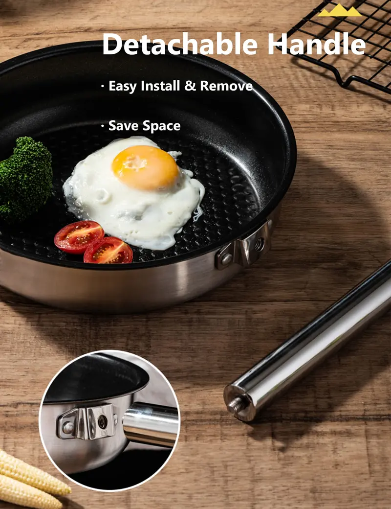 5-Piece Stainless Steel Camp Cookset – Skillet, Pots & Carry Bag for 4–8 People 2