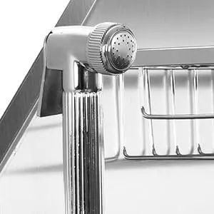 50" Stainless Steel Professional Dog Grooming Tub – Includes Ramp, Adjustable Faucet, Handheld Sprayer, Drain Kit & Right-Swing Door