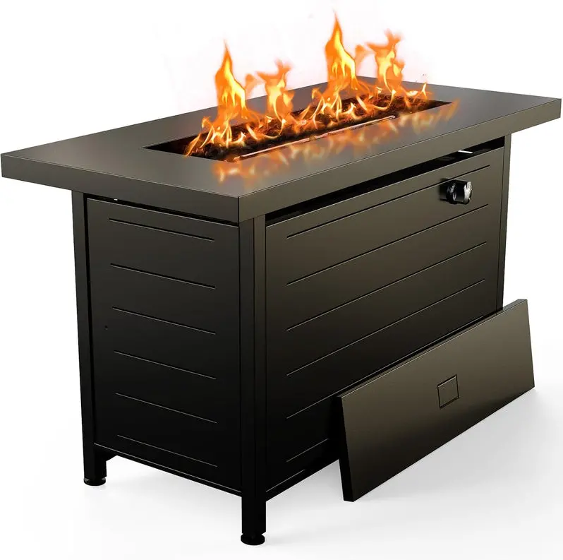 50,000 BTU Propane Fire Pit Table – Outdoor Gas Fire Table for Patios and Decks