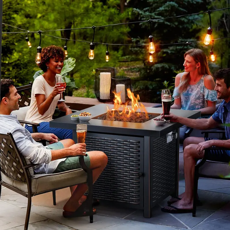 50,000 BTU Propane Fire Pit Table – Outdoor Gas Fire Table for Patios and Decks