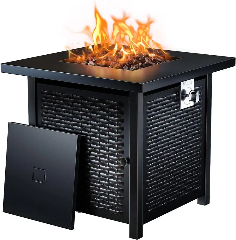 50,000 BTU Propane Fire Pit Table – Outdoor Gas Fire Table for Patios and Decks