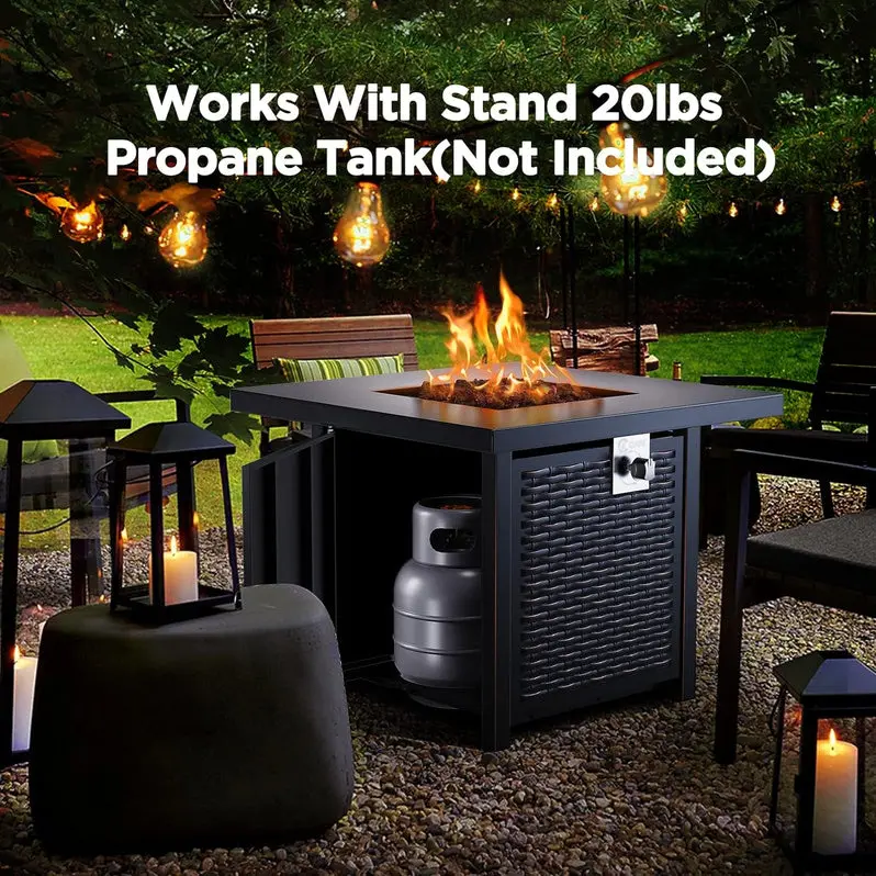 50,000 BTU Propane Fire Pit Table – Outdoor Gas Fire Table for Patios and Decks