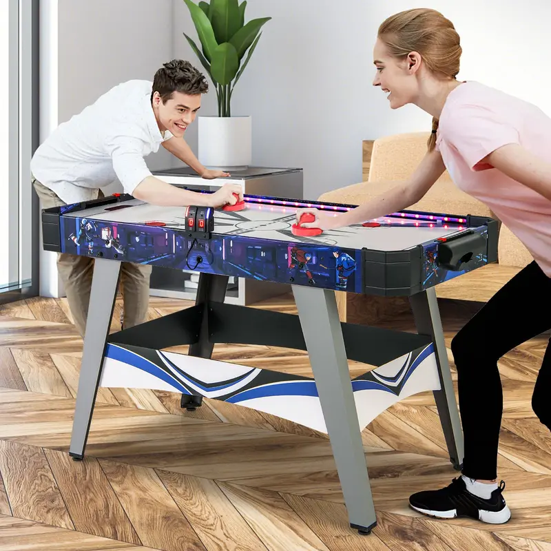 54-Inch Air Hockey Table – LED Scoreboard, Dual Lights, Pucks & Pushers Included 2