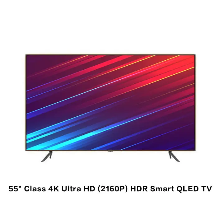 55-Inch 4K UHD Smart QLED TV – HDR Support, High Dynamic Range, Voice-Controlled Platform