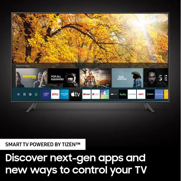 55-Inch 4K UHD Smart QLED TV – HDR Support, High Dynamic Range, Voice-Controlled Platform