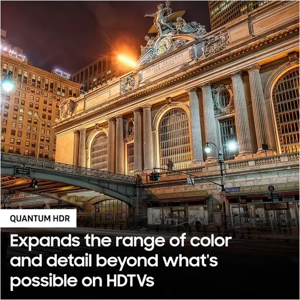 55-Inch 4K UHD Smart QLED TV – HDR Support, High Dynamic Range, Voice-Controlled Platform