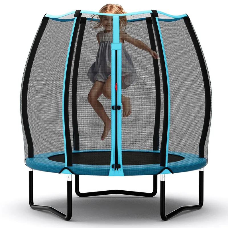 55-Inch ASTM-Certified Kids' Trampoline — Enclosed Mini Bouncer for Toddlers & Preschoolers