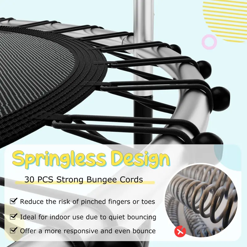 55-Inch ASTM-Certified Kids' Trampoline — Enclosed Mini Bouncer for Toddlers & Preschoolers