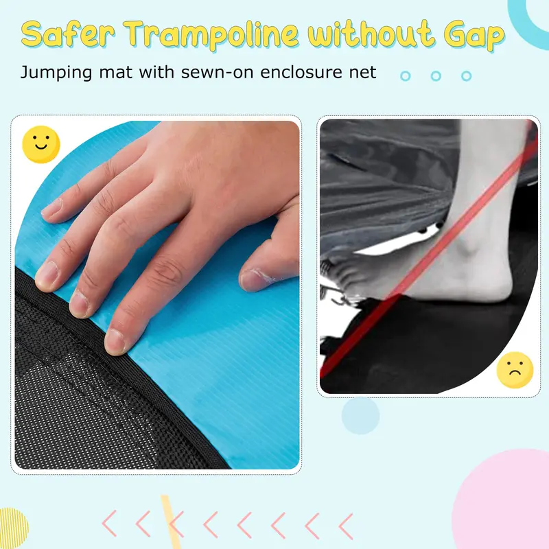 55-Inch ASTM-Certified Kids' Trampoline — Enclosed Mini Bouncer for Toddlers & Preschoolers
