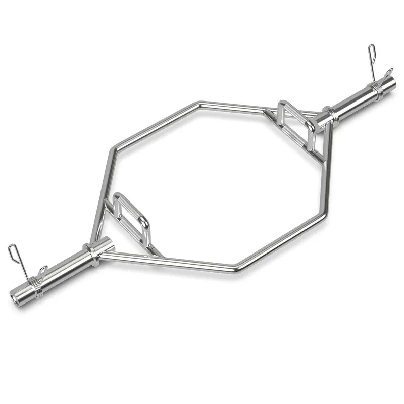 56-Inch Foldable Olympic Hex Bar – Trap Bar with Knurled Handles for Strength Training