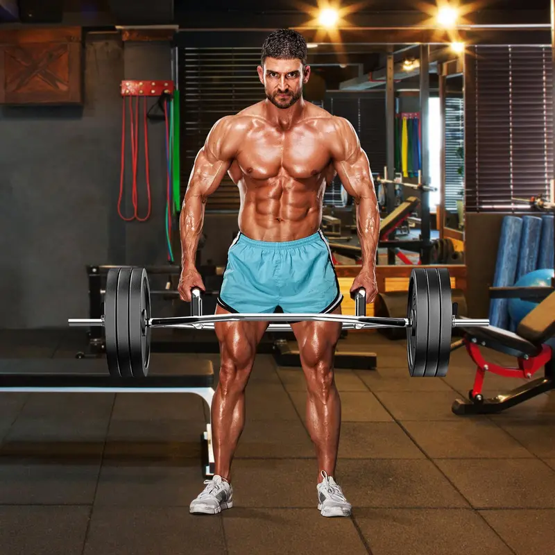 56-Inch Hex Trap Bar Designed for Standard 1-Inch Weight Plates 2