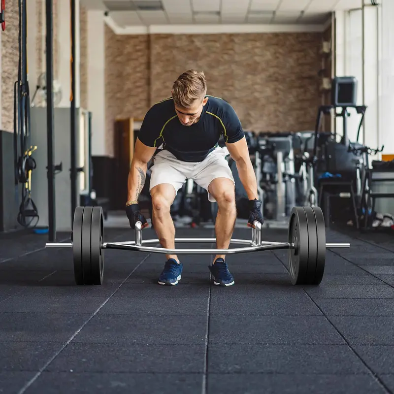 56-Inch Hex Trap Bar Designed for Standard 1-Inch Weight Plates
