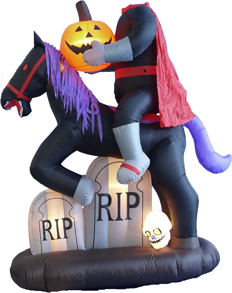 6.5-Foot Inflatable Headless Horseman – Animated Halloween Yard Figure