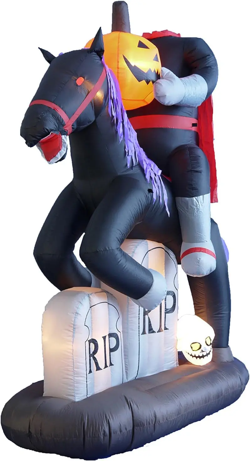 6.5-Foot Inflatable Headless Horseman – Animated Halloween Yard Figure