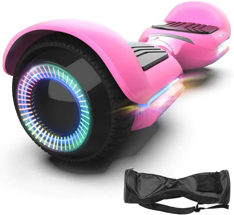 6.5-Inch Smart Self-Balancing Hoverboard – UL2272 Certified, Bluetooth Speaker, App Control, Flashing Wheels