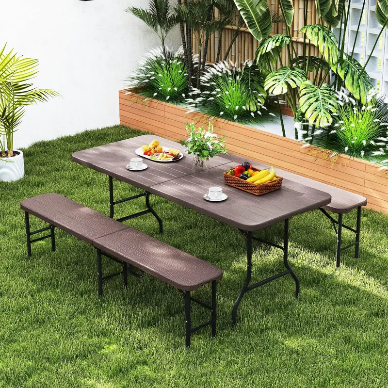 6-Foot Commercial-Grade Folding Bench – High-Strength Plastic Seat for Indoor/Outdoor Use 2