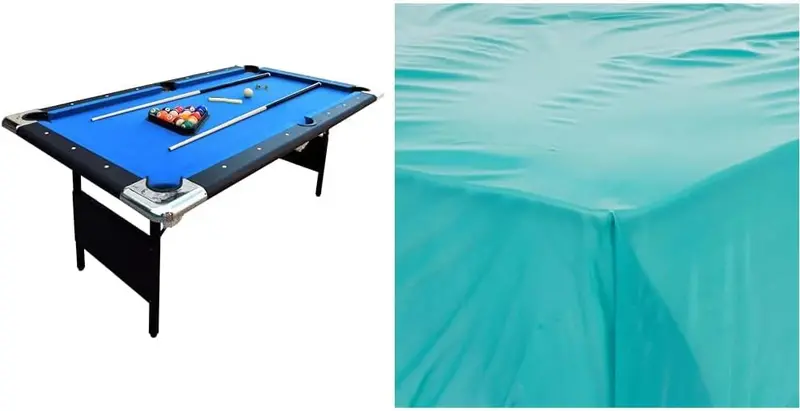 6-Foot Folding Portable Pool Table for Adults – Compact Billiards Set with Storage, Includes Cues, Balls, Chalk, and Brush