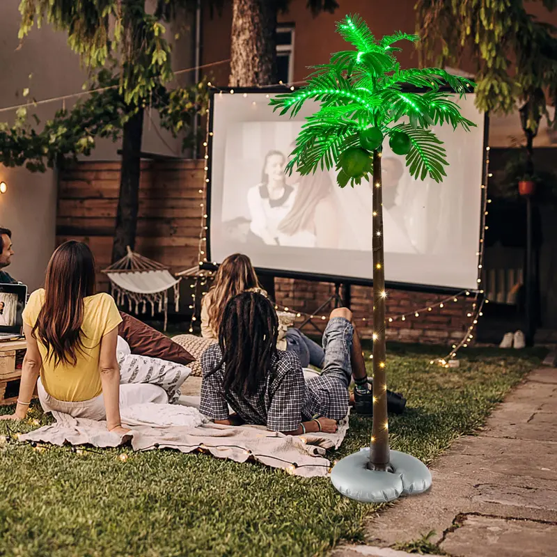 6-Foot Outdoor Lighted Tropical Palm Tree with 309 Energy-Efficient LED Lights