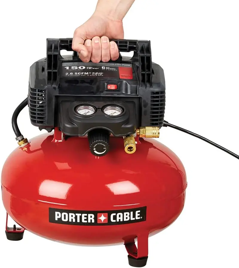 6-Gallon Oil-Free Pancake Air Compressor – Compact & Quiet for Home and Light Duty Use