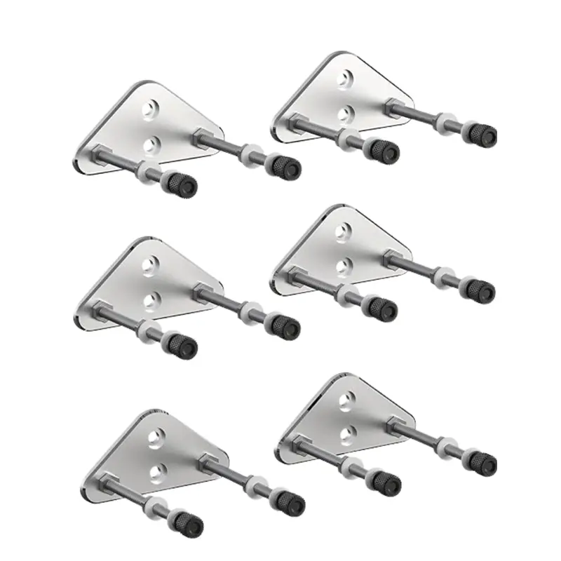 6-Pack Aluminum Skateboard Wall Mounts for Secure Deck Display