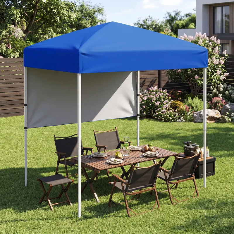 6 x 4-Foot Pop-Up Canopy – UPF 50+ Sun-Shade Tent with Quick-Setup Design & Half Sidewall 2