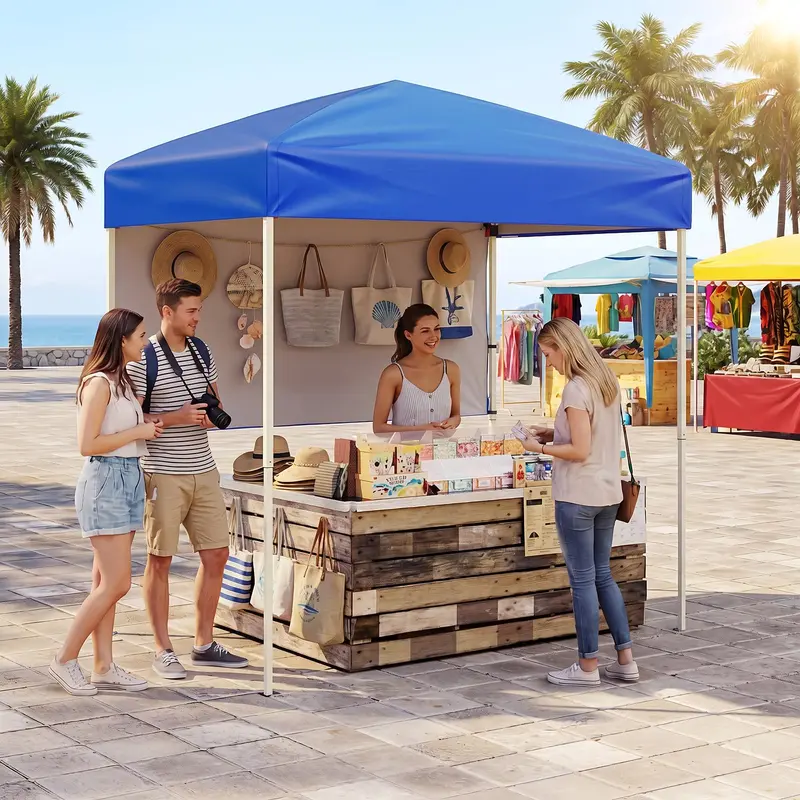 6 x 4-Foot Pop-Up Canopy – UPF 50+ Sun-Shade Tent with Quick-Setup Design & Half Sidewall