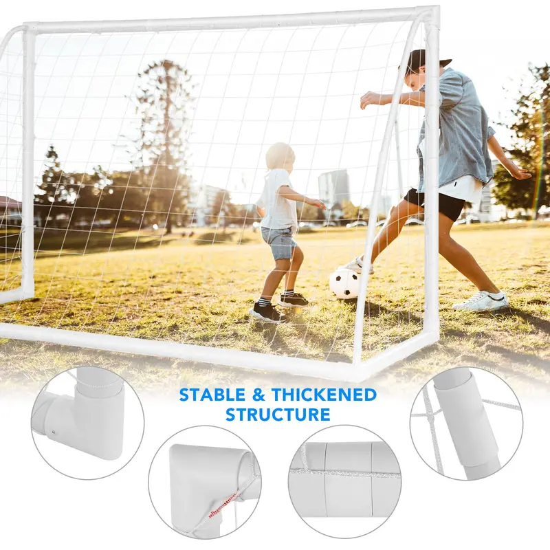 6' x 4' Portable Soccer Goal – Durable PVC-Framed Practice Net for Backyard or Field