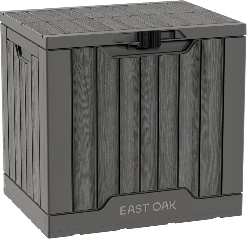 60-Gallon Waterproof Resin Deck Box for Indoor and Outdoor Storage