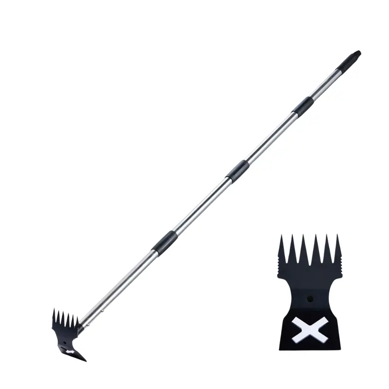 60-Inch Dual-Function Manual Weed Puller and Garden Hoe Tool